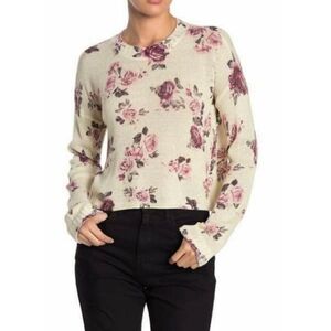 Show Me Your MUMU Varsity Floral Knit Crop Sweater